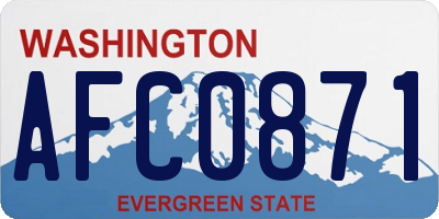 WA license plate AFC0871