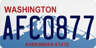 WA license plate AFC0877