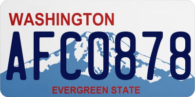 WA license plate AFC0878