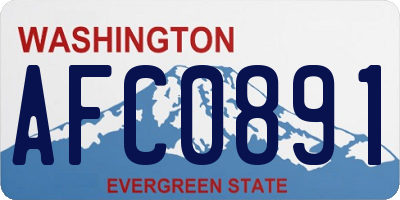 WA license plate AFC0891