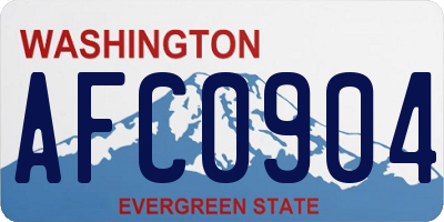 WA license plate AFC0904