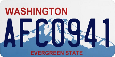WA license plate AFC0941