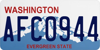 WA license plate AFC0944