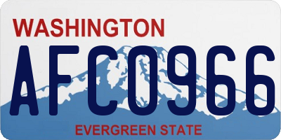WA license plate AFC0966
