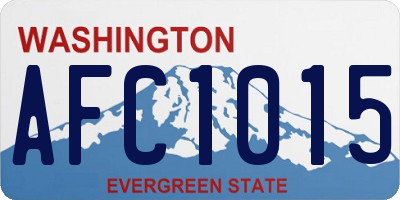 WA license plate AFC1015