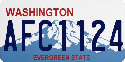 WA license plate AFC1124