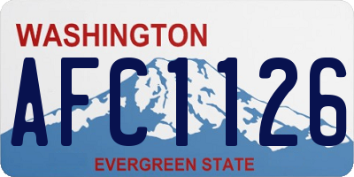 WA license plate AFC1126