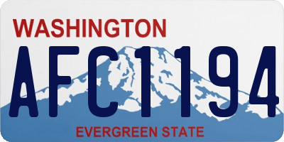 WA license plate AFC1194