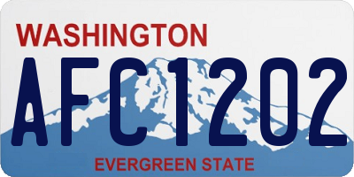 WA license plate AFC1202