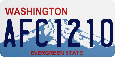 WA license plate AFC1210