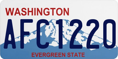 WA license plate AFC1220