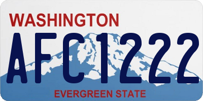 WA license plate AFC1222