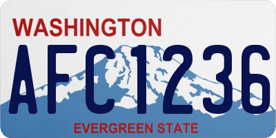 WA license plate AFC1236