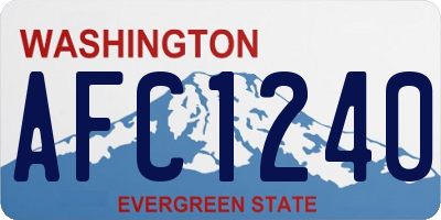 WA license plate AFC1240