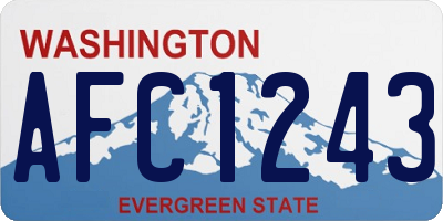 WA license plate AFC1243