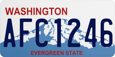 WA license plate AFC1246