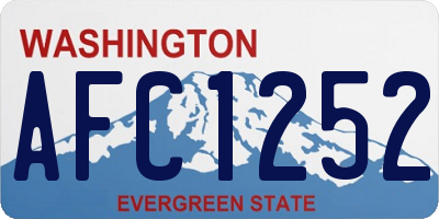WA license plate AFC1252