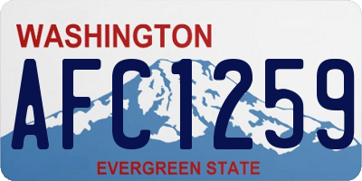 WA license plate AFC1259