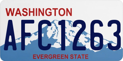 WA license plate AFC1263