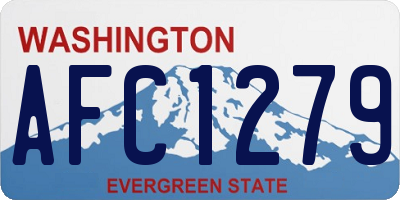 WA license plate AFC1279