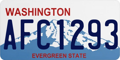 WA license plate AFC1293