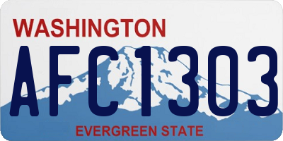 WA license plate AFC1303