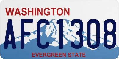 WA license plate AFC1308