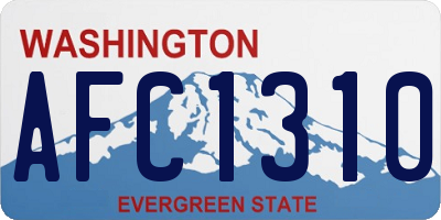 WA license plate AFC1310