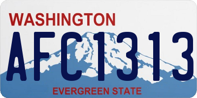 WA license plate AFC1313