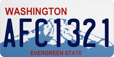 WA license plate AFC1321