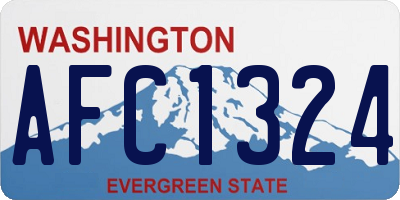 WA license plate AFC1324