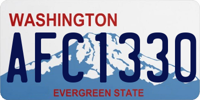 WA license plate AFC1330