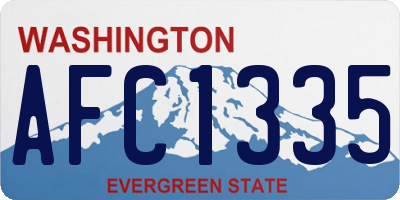 WA license plate AFC1335