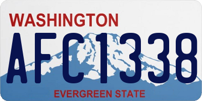 WA license plate AFC1338
