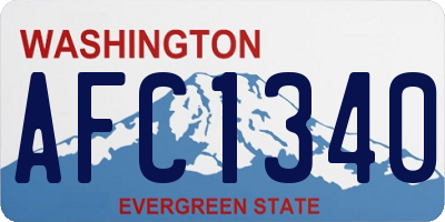 WA license plate AFC1340