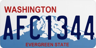 WA license plate AFC1344
