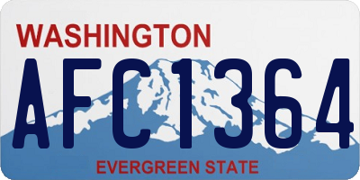 WA license plate AFC1364