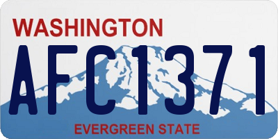 WA license plate AFC1371
