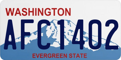WA license plate AFC1402