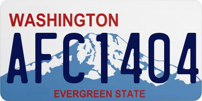 WA license plate AFC1404