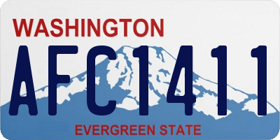 WA license plate AFC1411