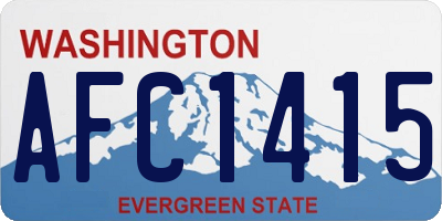 WA license plate AFC1415