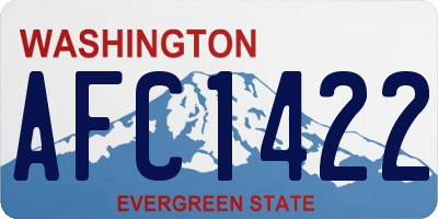 WA license plate AFC1422