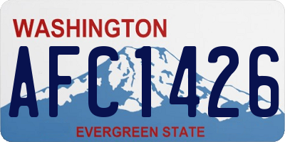 WA license plate AFC1426