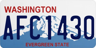 WA license plate AFC1430
