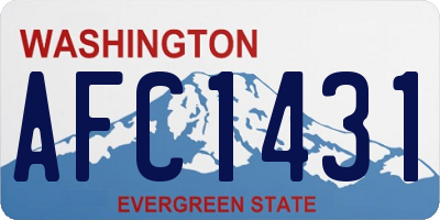 WA license plate AFC1431