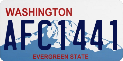 WA license plate AFC1441