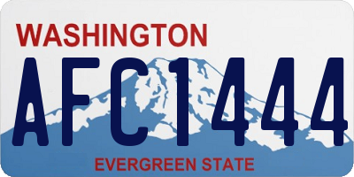 WA license plate AFC1444