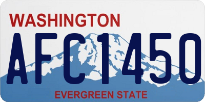 WA license plate AFC1450