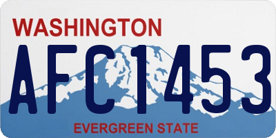 WA license plate AFC1453